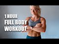 1 HOUR FULL BODY WORKOUT at home - No Jumping - No Repeat - No Equipment - Low Impact HIIT