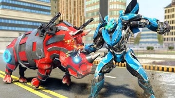 Police Flying Phino Robot Transform Robot Shooting Android Gameplay