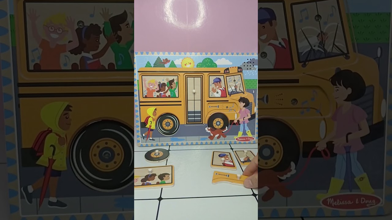 классный желтый автобус, деревянный пазл