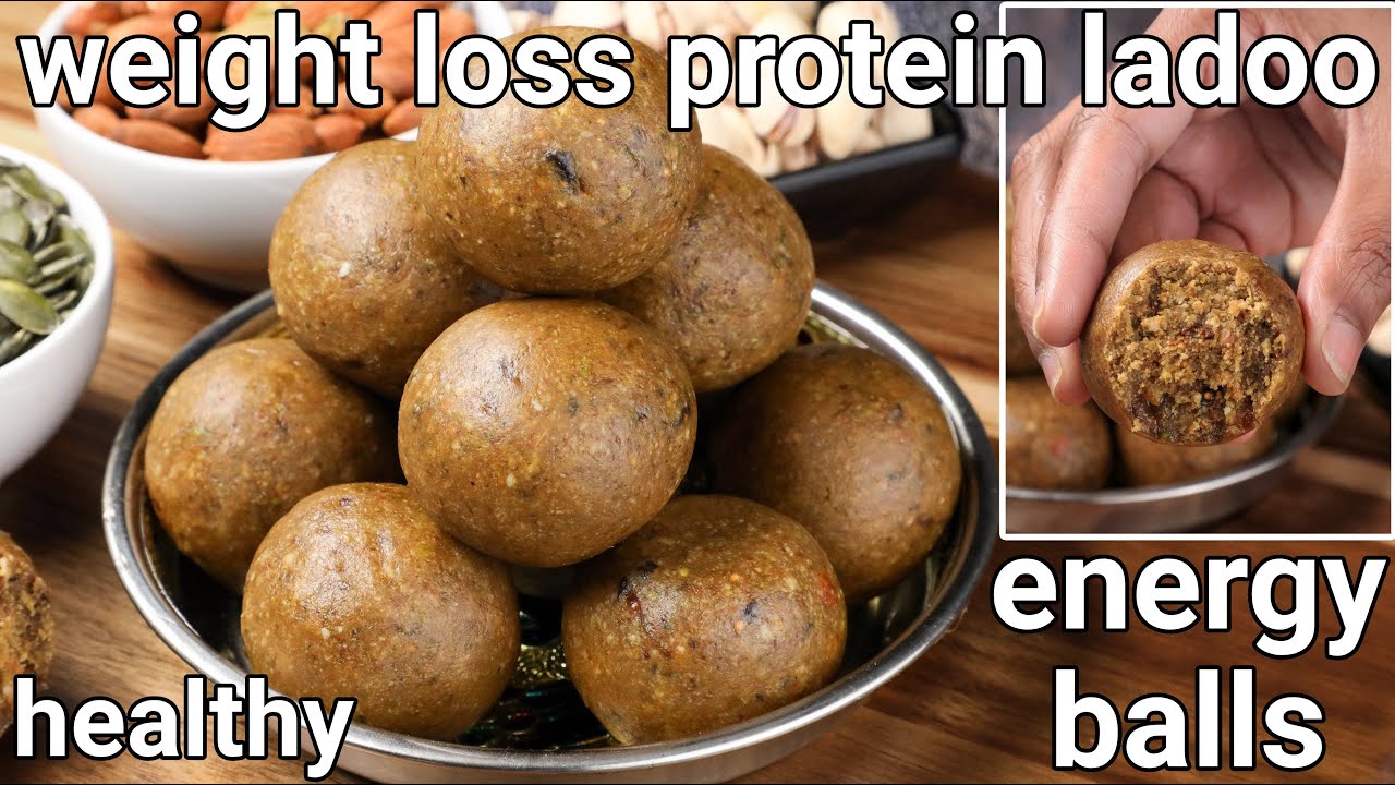 healthy energy protein balls no sugar, no ghee/oil weight loss recipe | protein ladoo | energy laddu