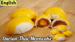 Durian Mooncake | Durian Mooncake with Salt Yolk Eggs | MoonCake with Durian | ขนมเปี๊ยะทุเรียน
