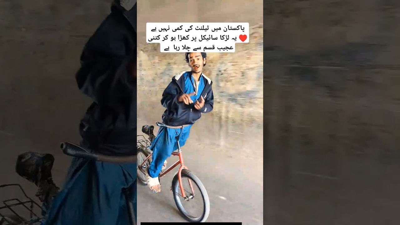 Talented boy with cycle 