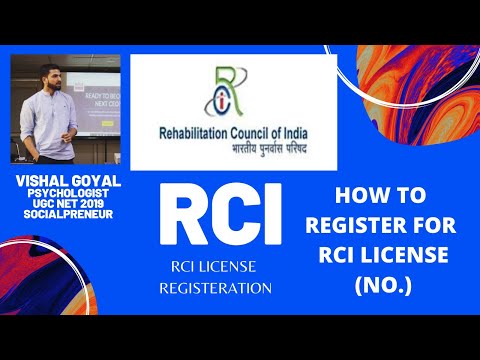 HOW TO REGISTER FOR RCI LICENSE : REHABILITATION PROFESSIONALS (M.Phil, B.Ed, Psy. D, PGDRP, PD)