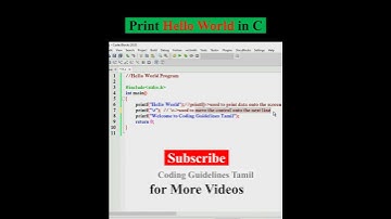Print Hello World in C | C Programming