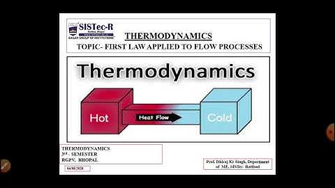 First law applied to flow processes.