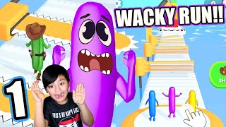 NOOB vs PRO vs HACKER en Wacky Run | WACKY RUN JUEGO EN ESPAÑOL | Juegos Karim Juega screenshot 4