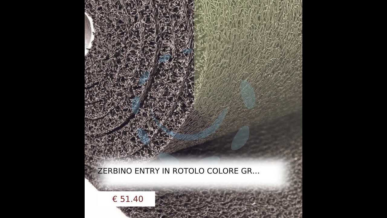 ZERBINO ENTRY IN ROTOLO COLORE GRIGIO SPESSORE MM.15 - YouTube
