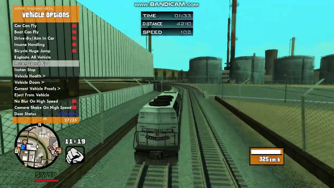 GTA San Andreas Freight Train Speed Test