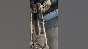 Eccentric turning a huge shaft # lathe # machine # process