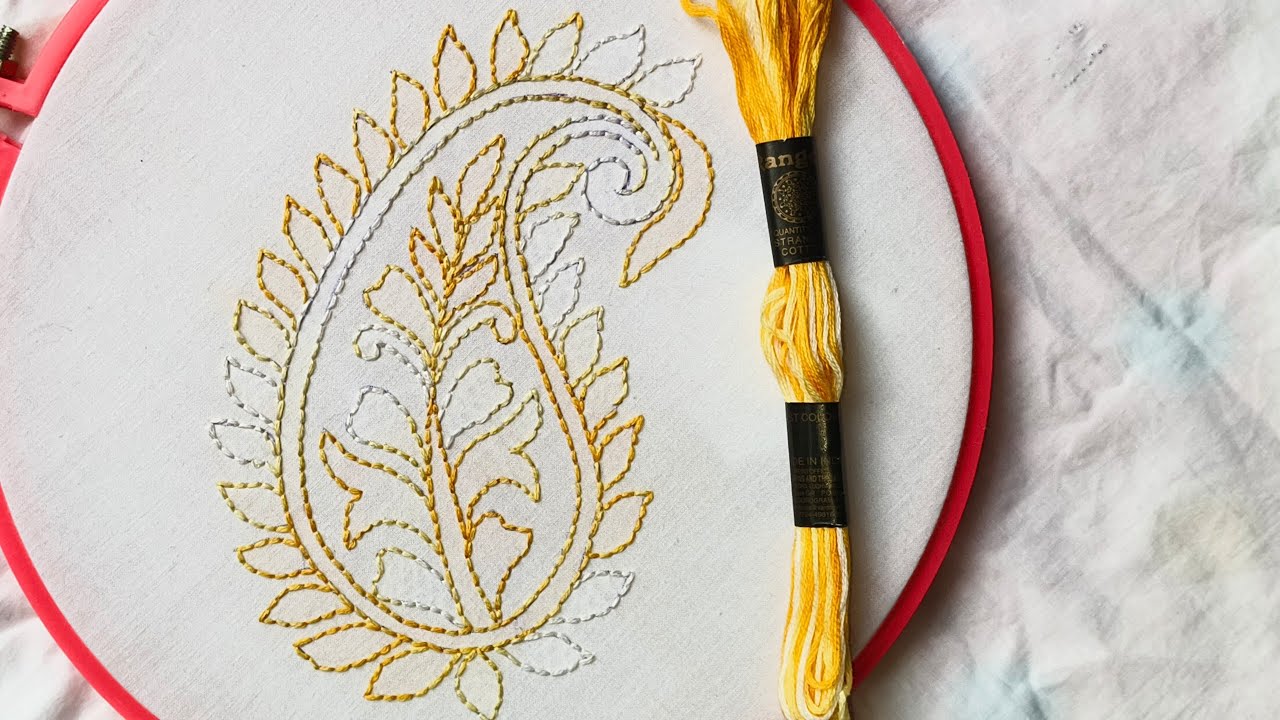 Chikankari Embroidery for beginners || Easy Chikankari Embroidery design || Lucknowi  Embroidery  