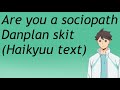 Are you a sociopath (Haikyuu text)