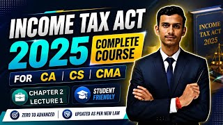 NEW INCOME TAX ACT 2025 | CHAPTER 2- LECTURE 1 | COMPLETE COURSE FREE | BY CS ABHIJEET CHAUDHARY