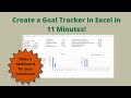 Make a Goal Tracker in Excel in 11 Minutes