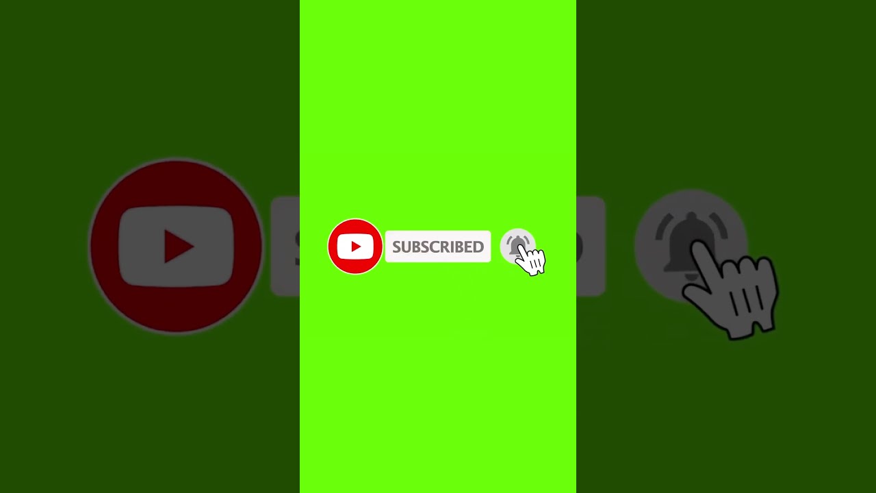 Green Screen Subscribe Button Animation Shorts