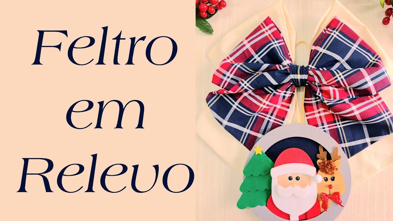 FELTRO EM RELEVO - ENFEITE DE PORTA