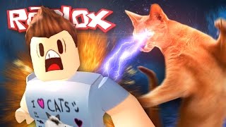Roblox Adventures / Mad Games / Giant Evil Cat Attack! screenshot 2