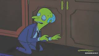 The Simpsons - Mr. Burns afraid of Homer 2