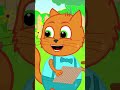BBQ Party 🥩🥩🥩 Cats Family Cartoon for Kids #animation #cartoon #catsfamily #shorts