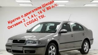 Кратко о двигателе Шкода Октавия 2. 1.4 L.16V. 80 л/с. (CGGA) TSI.