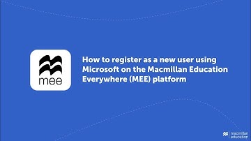How to register as a new user using Microsoft on the Macmillan Education Everywhere (MEE) platform