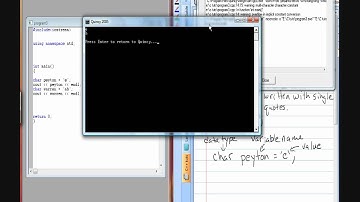 C++ tutorial 5...data types...char and string