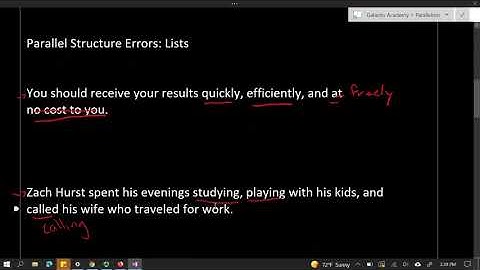 Parallel Structure Errors