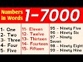 1 To 7000 Numbers In Words In English 1 7000 English Numbers With Spelling 1 To 7000 Numbers In Words In English 1 7000 English Numbers With Spelling