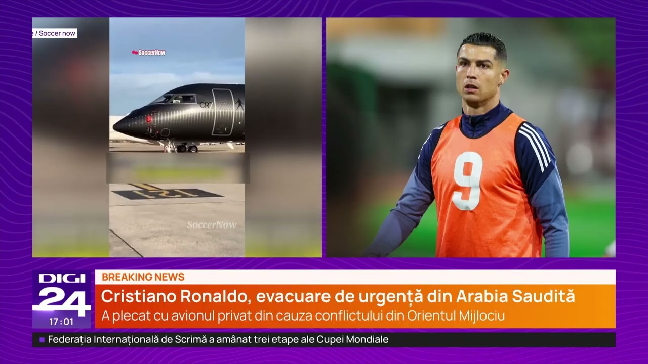 Avionul privat al lui Cristiano Ronaldo a părăsit Arabia Saudită în miezul nopţii