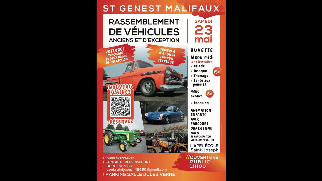 ⁣rassemblement de véhicules anciens  à Saint-Genest Malifaux