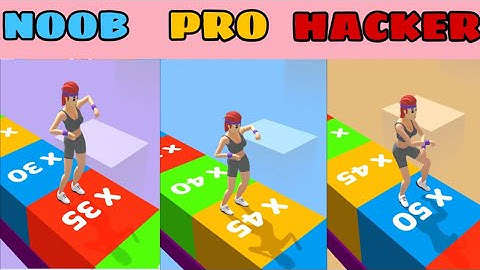 NOOB vs PRO vs HACKER in Skater Stacker : All Levels Gameplay, New iOS Android Games