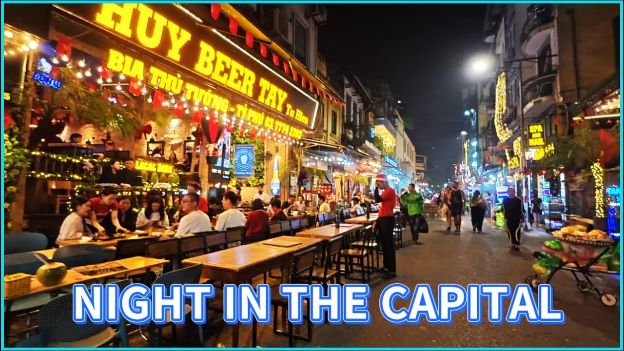Hanoi Beer Street: Ta Hien At Night 