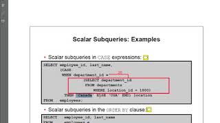 Oracle SQL 11g Tutorial in Bangla: Fundamentals#2 Lesson#6 Part#2 | Scalar Sub query Expressions