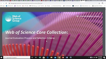 Web of Science | Web of Science Core Collection | Master Journal |  Clarivate Analytics | WoS