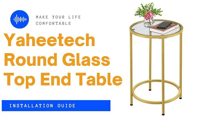 Yaheetech Glass Top Round Side Table Installation Guide #endtable