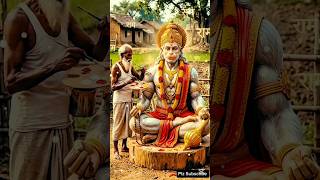 Hanuman Wooden Statue 🪵😊! Amazing Hand Carving🫢 Wood Hanumanji#Hanuman#satisfying#woodcarving#shorts