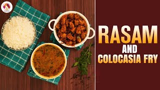 Colocasia Fry And Rasam Arbi Recipe Chamagadda Aadhan Food