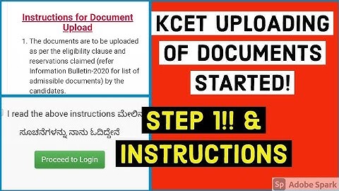 KCET 2020 UPLOADING OF DOCUMENTS STARTED!| COUNSELLING PROCESS STEP 1||7 SEPT