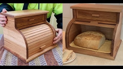 How to make a bread box - with tambour roll top lid .