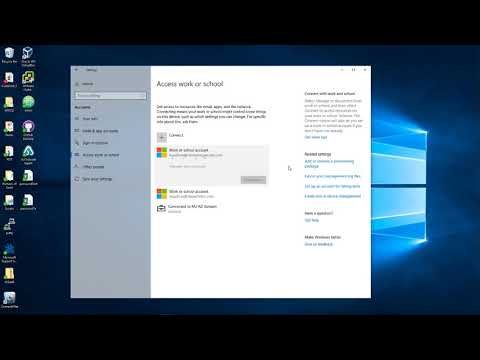 Remove work or school account from Windows 10