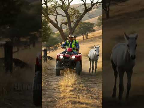 Horse Calf Rescues It Mother With The Help Of Construction Workers! #rescue #wildlife #animals