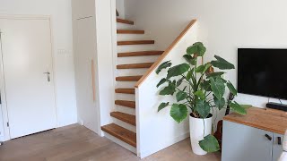 Great staircase makeover with a stair closet
