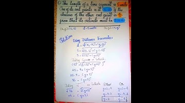 Distance Formula In Coordinate Geometry | Distance Formula With Missing Coordinate | #shorts