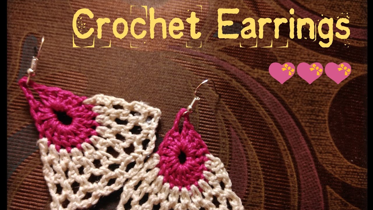 💝 How to make Crochet Earrings 💝 (0052)