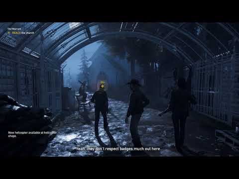 Far Cry 5 - The Warrant: Reach The Church: Rookie, Marshal Burke, Prat, Hudson & Sheriff Dialogue