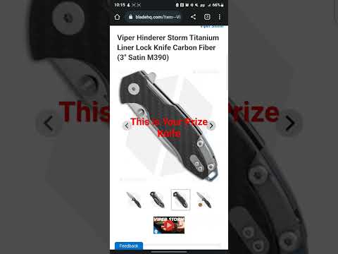Knife Giveaway in the very Near Future Hinderer Viper Storm- Rick Hinderer Designed