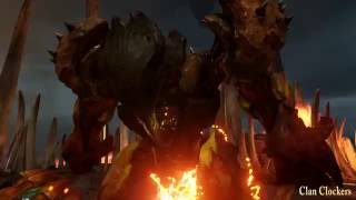 Doom 2016 Boss Fight Hell Guards Ultra - Violence Ultra graphics settings 1080p 60fps.