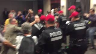 Raw: Protest, arrests end Energy East pipeline hearings' first day