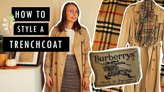OUTFITS TO WEAR WITH A BURBERRY TRENCHCOAT | Styling challenge w/ a trench | Outfit ideas
