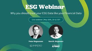 Webinar: Why you should treat your ESG Data like your Financial Data | Impero x KPMG Denmark