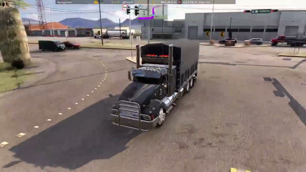 cargando cemento en una internacional 9400.. 